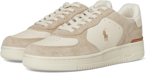 POLO RALPH LAUREN Men\'s Masters Court Leather-Suede Sneaker