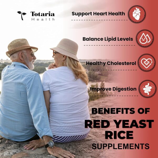 Red Yeast Rice 2,000mg with CoQ10 Supplement - Max Strength Extract Red Yeast Rice Capsules with CoQ10 100 Plus Citrus Bergamot - Cholesterol & Energy Supplement 3rd-Party Tested Vegan Non-GMO - Image 3
