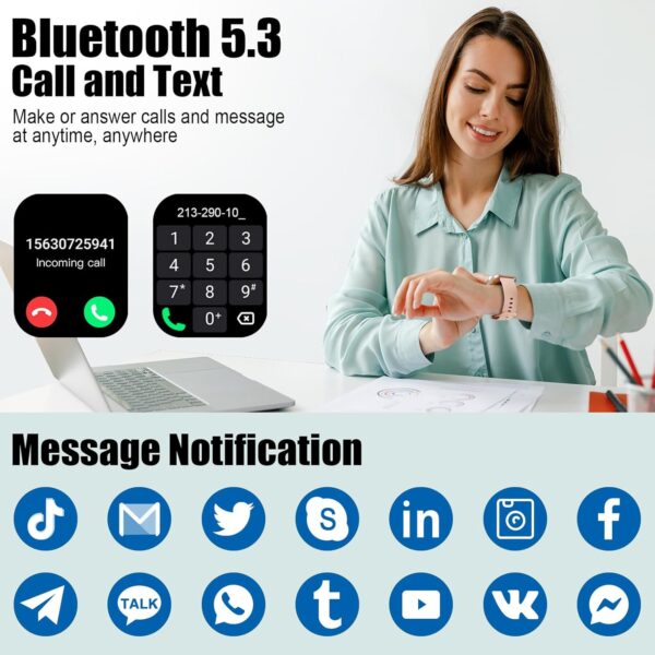 Smart Watch for Women Men, 1.96 - Image 2