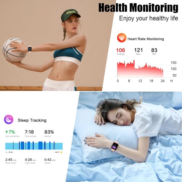 Smart Watch for Women Men, 1.96 - Image 4