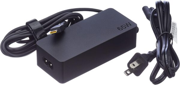 Lenovo 65w USB Type C Ac Adapter 4X20M26268 With 2 Prong Power Cord Included, Black In The Original Retail Packaging. - Image 3