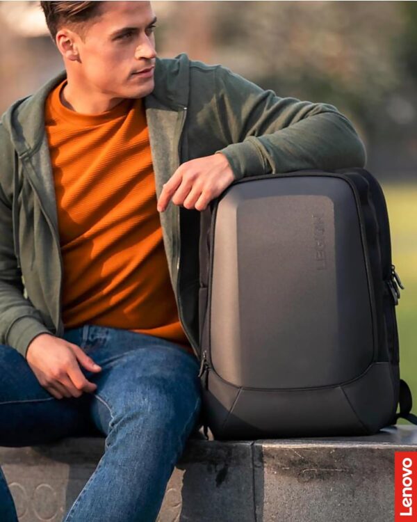 Lenovo - Legion 17” Armored Backpack – Gaming Laptop Bag – Double Layered Protection – Dedicated Storage Pockets – Durable Pack with EVA Front Shield - Image 3
