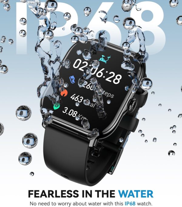 Smart Watch for Women Men- Answer/Make Call, 2025 IP68 Waterproof Fitness Step Sleep Tracker Watch with Monitor Activity Counter Smartwatch for Andriod iPhone iOS Samsung Compatible - Image 5
