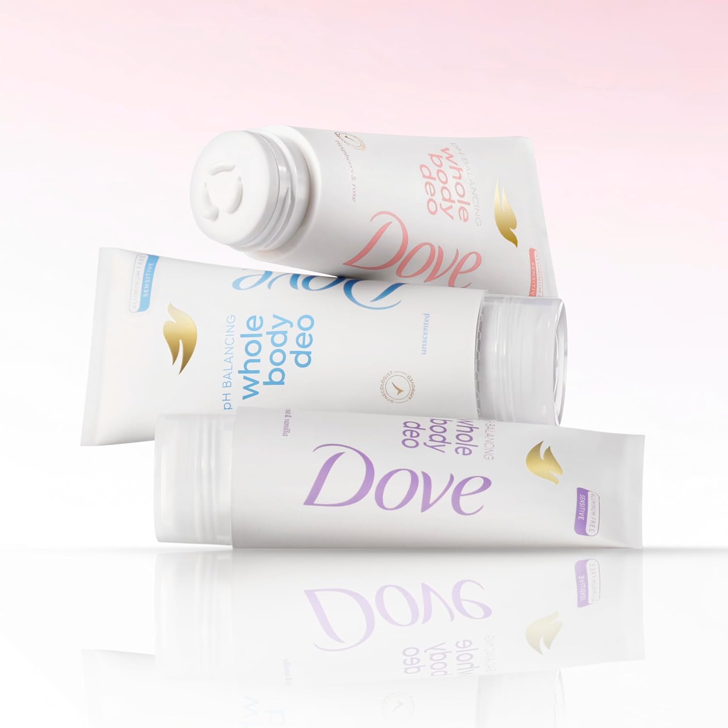 Dove Whole Body Deodorant Aluminum Free pH Balancing Cream Raspberry & Rose for 72h Odor Control 2.5 Oz - Image 6