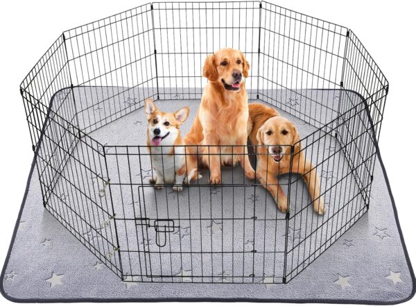 LOOBANI Washable Pee Pads for Dogs, Reusable Pee Pads for Dog Mat Puppy Pads Training Pads Non Slip Whelping Pad for Dog Playpen, Crate, Car, 1 Pack 65 x 48 in
