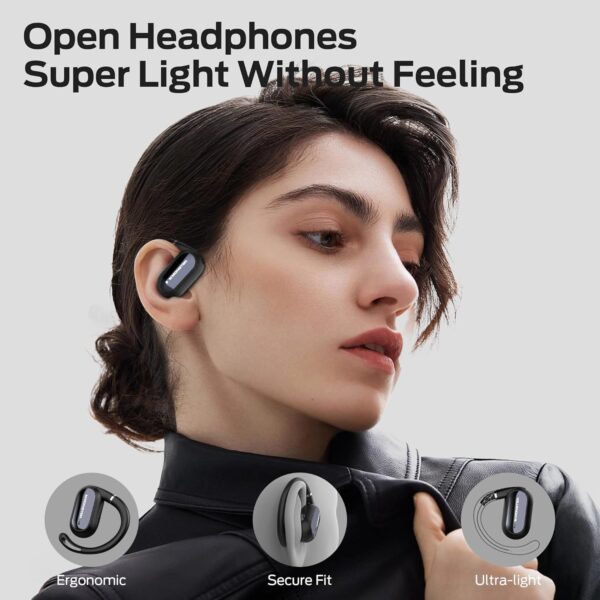 Monster Open Ear AC322, Bluetooth 5.4 Headset, 36H Battery Life, IPX5 Waterproof, Clear Communication, Ergonomic Design, Ear Angle Adjustable, Not Easy to Fall Off Wireless Bluetooth Headset. - Image 6