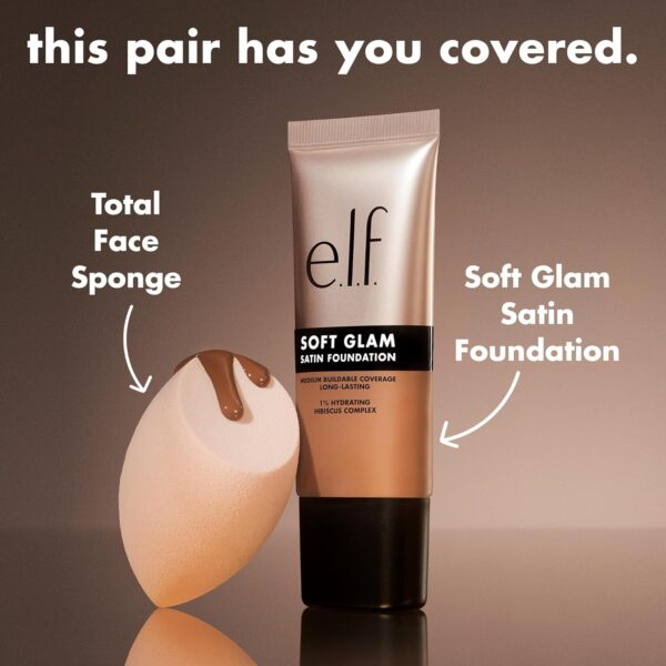 e.l.f. Soft Glam Foundation, Medium Coverage, Long-Lasting & Buildable Foundation For A Smooth, Satin Finish, Vegan & Cruelty-Free, 44 Tan Cool - Image 4
