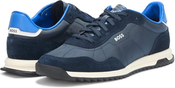 BOSS Men\'s Zayn Low Profile Suede Leather Two Tone Sneaker - Image 3