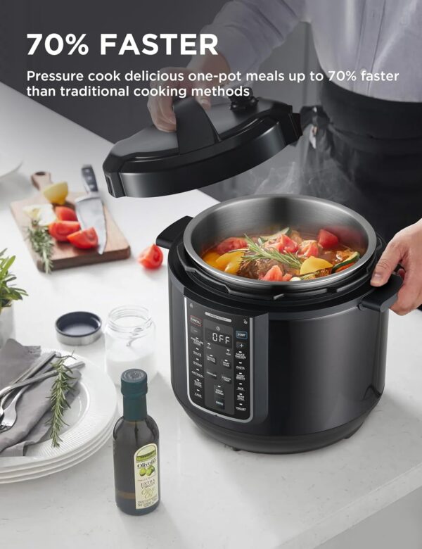 Midea 12-in-1 Electric Pressure Cooker, 8 Quarts, 12 Presets, Multi-Functional Programmable Slow Cooker, Rice Cooker, Steamer, Sauté Pan, Yogurt Maker, and More, Stainless Steel - Image 2