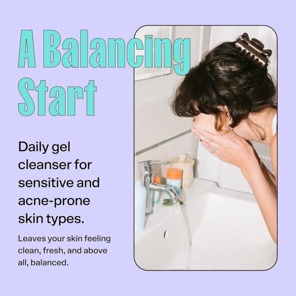 Bubble Skincare Fresh Start Gel Cleanser - Gentle Exfoliating Face Wash for Oily Skin - Formulated with Aloe Vera Juice + Caffeine to Protect and Soothe Complexion (125ml) - Image 3