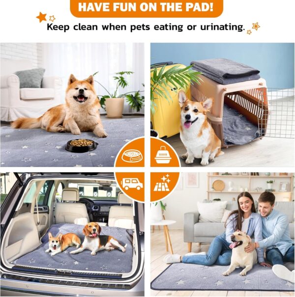 LOOBANI Washable Pee Pads for Dogs, Reusable Pee Pads for Dog Mat Puppy Pads Training Pads Non Slip Whelping Pad for Dog Playpen, Crate, Car, 1 Pack 65 x 48 in - Image 6