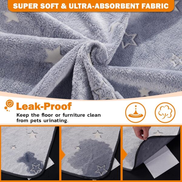 LOOBANI Washable Pee Pads for Dogs, Reusable Pee Pads for Dog Mat Puppy Pads Training Pads Non Slip Whelping Pad for Dog Playpen, Crate, Car, 1 Pack 65 x 48 in - Image 3