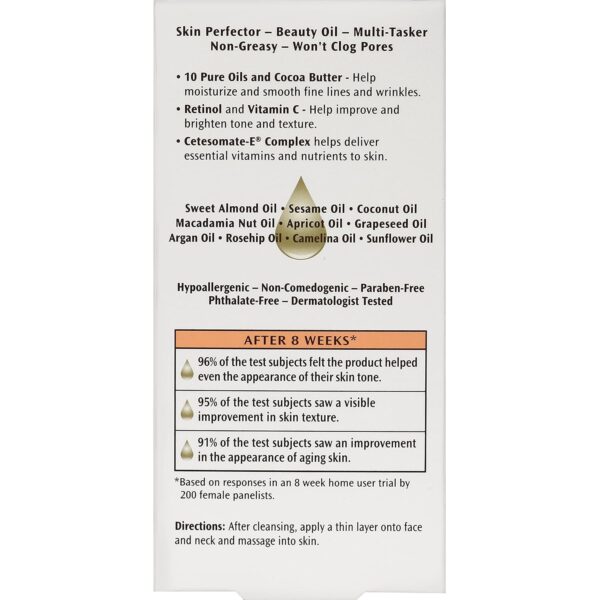 Palmer\'s Cocoa Butter Formula Moisturizing Skin Therapy Face Oil, 1 Oz, Hydrating Face Moisturizer with Vitamin E, C & 10 Pure Facial Oil Blend, Helps Reduce Fine Lines & Dark Spots, Rosehip Fragrance - Image 3