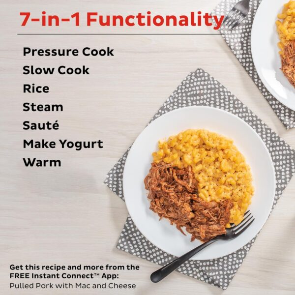 Instant Pot Duo 7-in-1 Electric Pressure Cooker, Slow Cooker, Rice Cooker, Steamer, Sauté, Yogurt Maker, Warmer & Sterilizer, Includes App With Over 800 Recipes, Stainless Steel, 8 Quart - Image 3