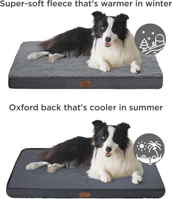 Bedsure Dog Bed for Large Dogs - Orthopedic Waterproof Puppy Beds with Removable Washable Cover, Egg Crate Foam Pet Mat, Suitable for Pet Up to 65 lbs - Image 5