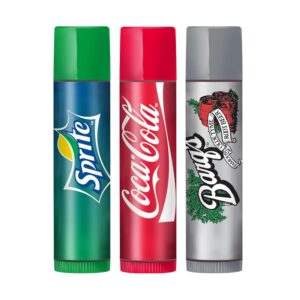 Lip Smacker Coca Cola Collection - Moisturizing, Soothing Trio Sprite, Coke, & Barq\'s Root Beer
