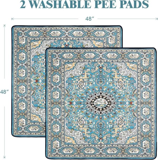 Qeils Washable Pee Pads for Dogs, 2 Pack Reusable 48 - Image 2