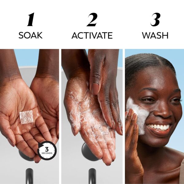 Olay Cleansing Melts + Vitamin C Face Cleanser, 64 ct. total (2 x 32 ct.), Water-Activated Face Wash to Clean, Tone, and Refresh - Image 3