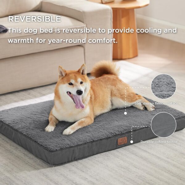 Bedsure Dog Bed for Large Dogs - Orthopedic Waterproof Puppy Beds with Removable Washable Cover, Egg Crate Foam Pet Mat, Suitable for Pet Up to 65 lbs - Image 2